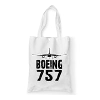 Thumbnail for Boeing 757 & Plane Designed Tote Bags