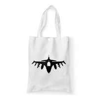 Thumbnail for Fighter Jet 16 Silhouette Designed Tote Bags