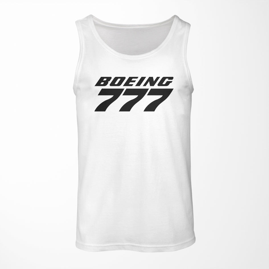 Boeing 777 & Text Designed Tank Tops