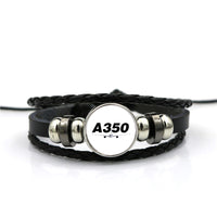 Thumbnail for Super Airbus A350 Designed Leather Bracelets