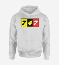 Thumbnail for Flat Colourful 747 Designed Hoodies