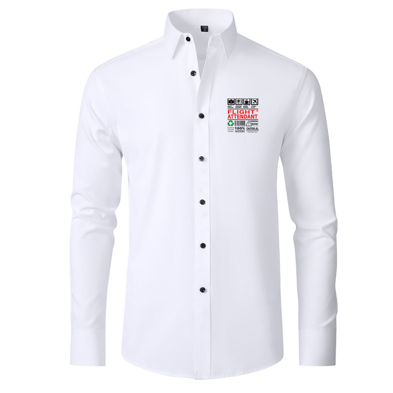 Flight Attendant Label Designed Long Sleeve Shirts