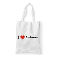Thumbnail for I Love Embraer Designed Tote Bags
