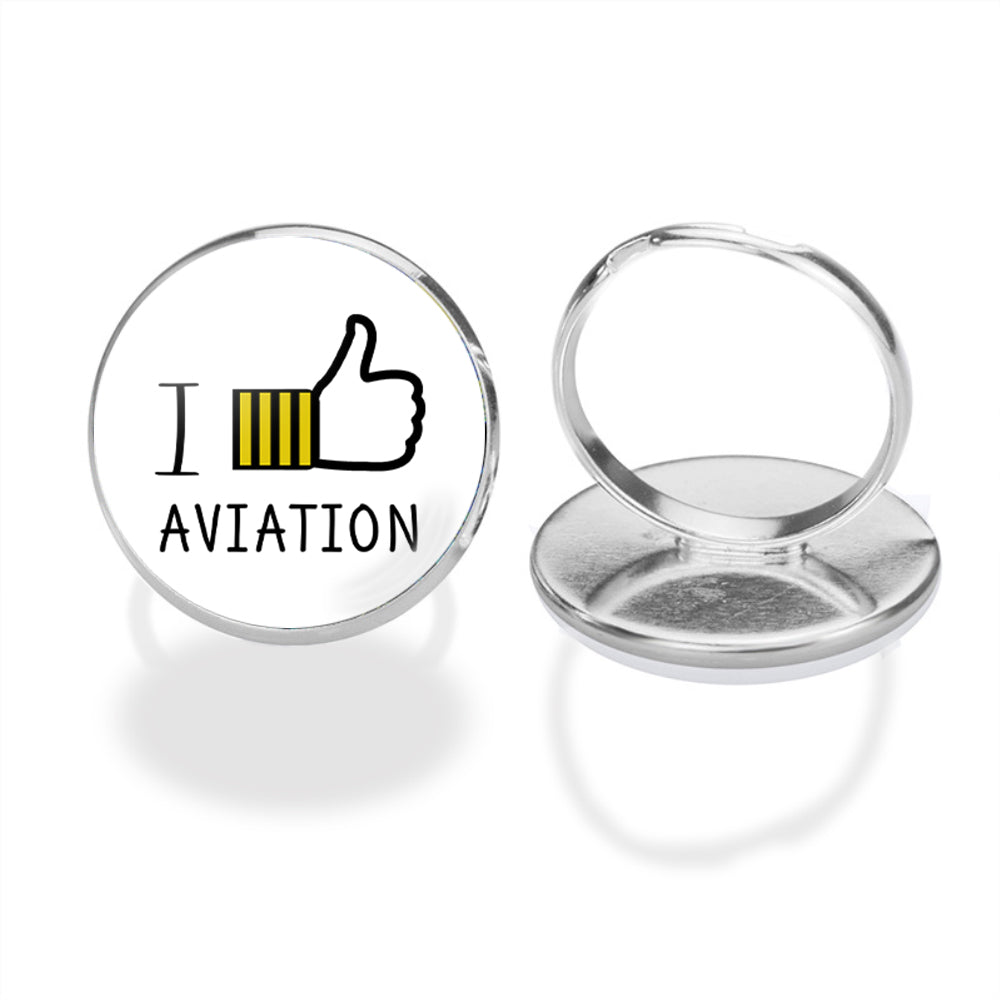 I Like Aviation Designed Rings