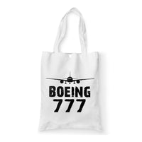 Thumbnail for Boeing 777 & Plane Designed Tote Bags
