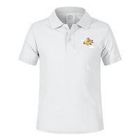 Thumbnail for Cartoon Little Boy Operating Plane Designed Children Polo T-Shirts