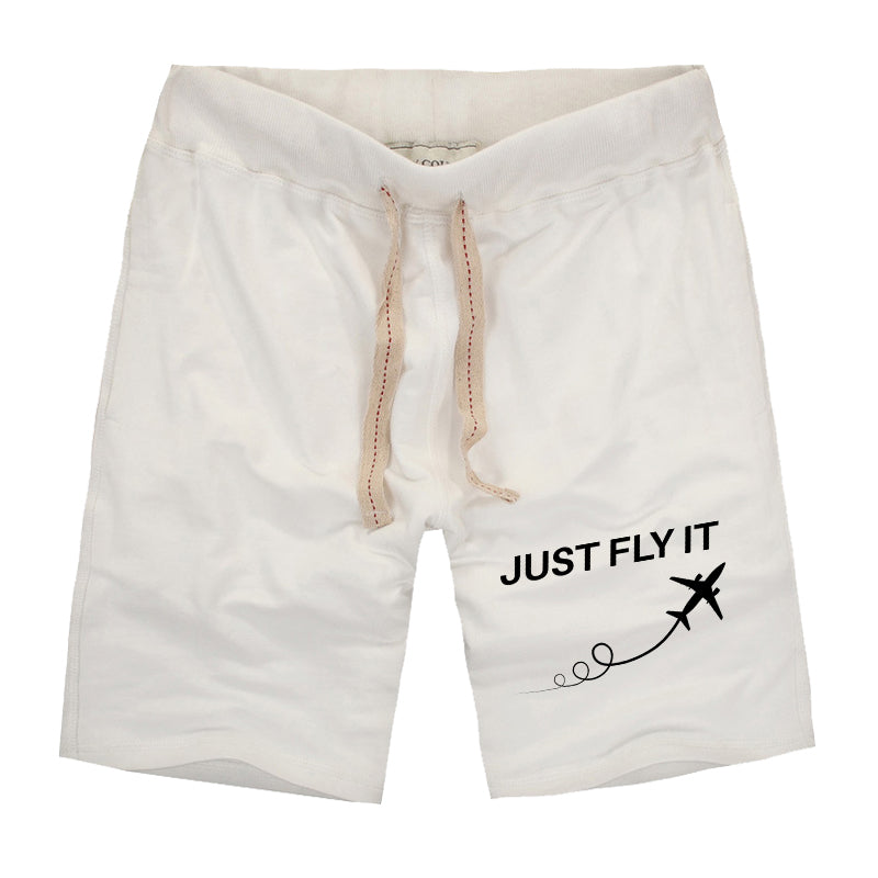 Just Fly It Designed Cotton Shorts