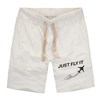 Thumbnail for Just Fly It Designed Cotton Shorts
