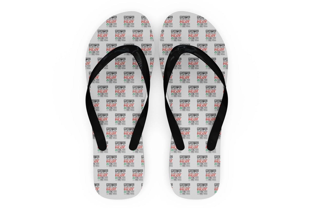 Airline Pilot Label Designed Slippers (Flip Flops)
