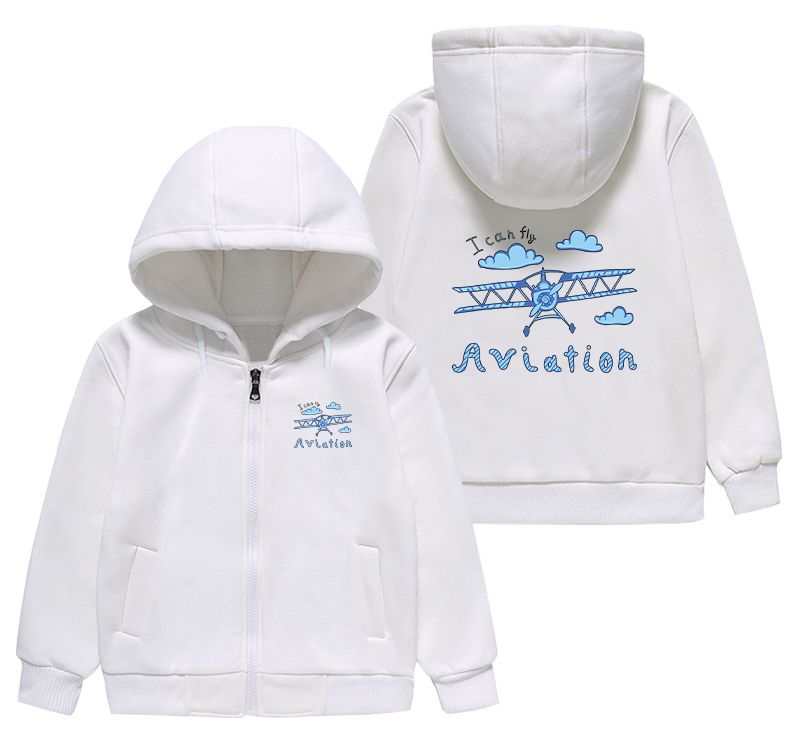 I Can Fly & Aviation Designed "CHILDREN" Zipped Hoodies