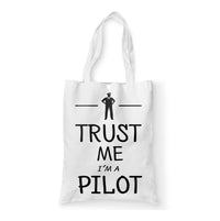 Thumbnail for Trust Me I'm a Pilot Designed Tote Bags