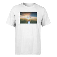 Thumbnail for Airplane Flying Over Runway Designed T-Shirts