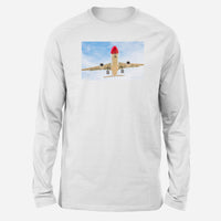 Thumbnail for Beautiful Airbus A330 on Approach Designed Long-Sleeve T-Shirts