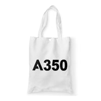 Thumbnail for A350 Flat Text Designed Tote Bags