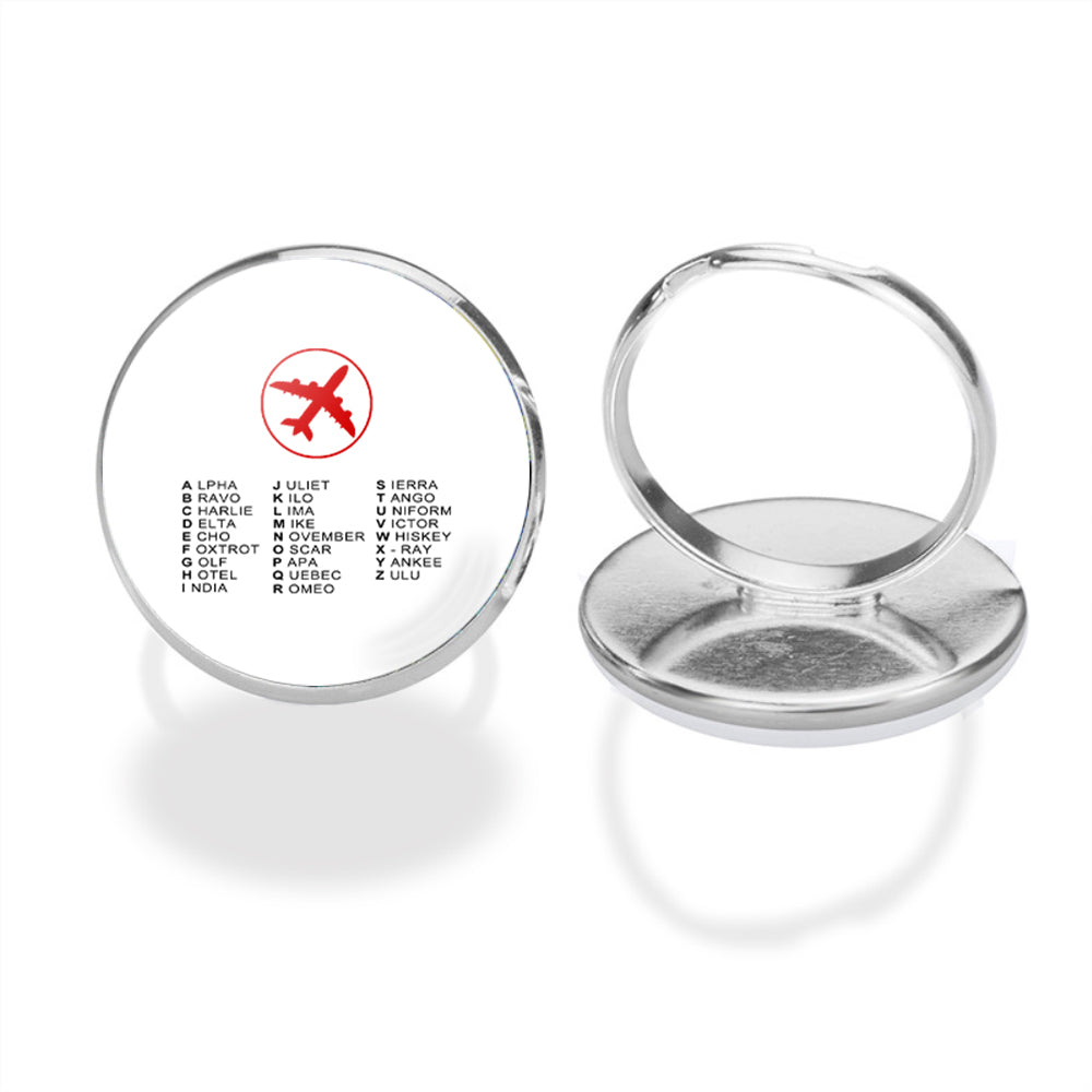 Aviation Alphabet 2 Designed Rings