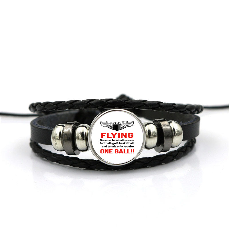 Flying One Ball Designed Leather Bracelets