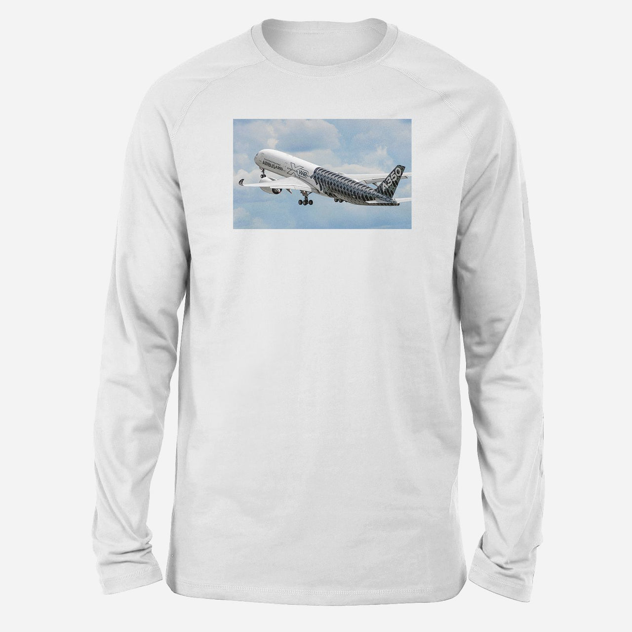 Departing Airbus A350 (Original Livery) Designed Long-Sleeve T-Shirts