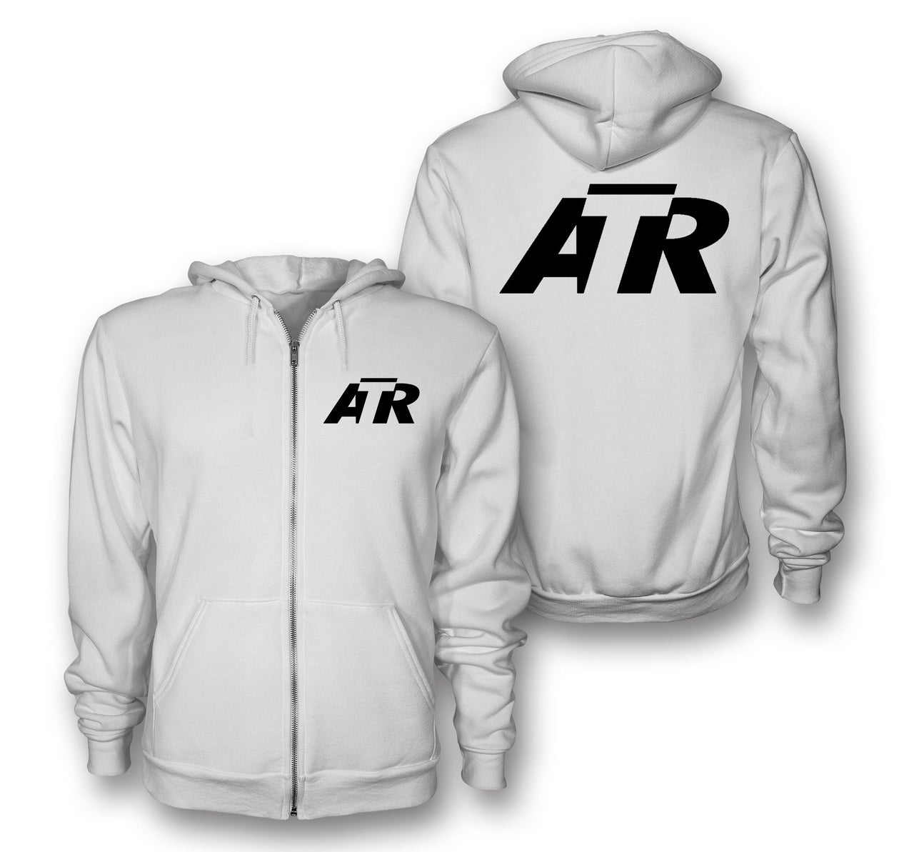 ATR & Text Designed Zipped Hoodies