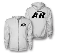 Thumbnail for ATR & Text Designed Zipped Hoodies