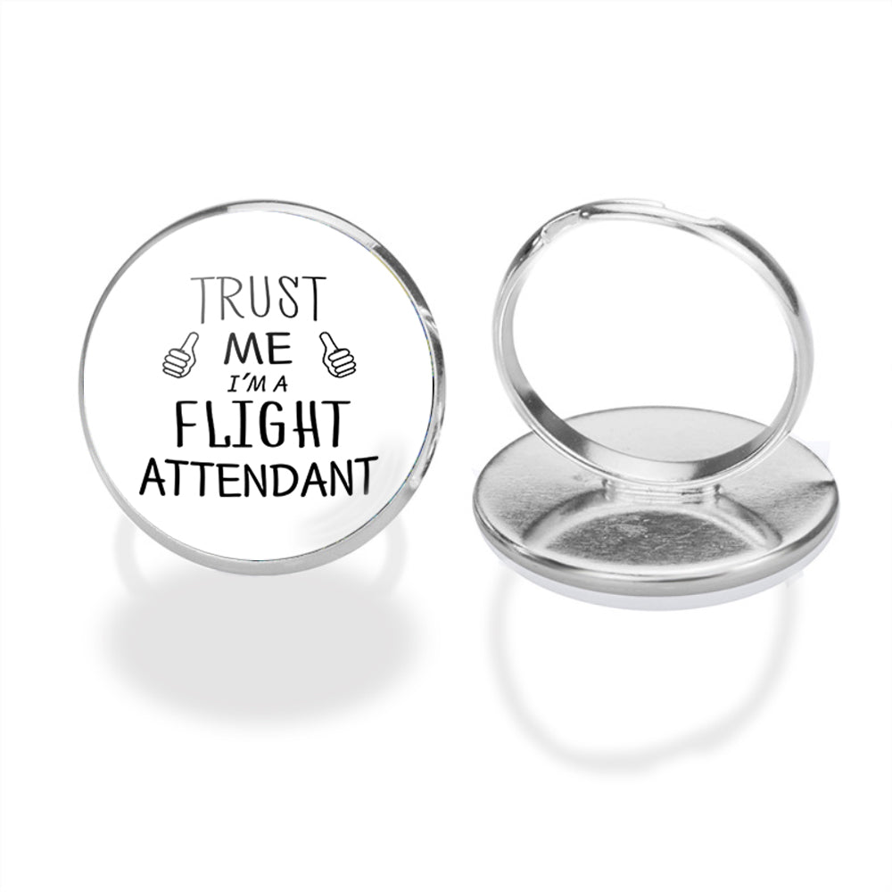 Trust Me I'm a Flight Attendant Designed Rings