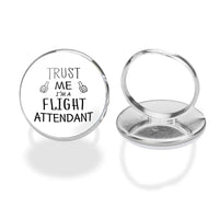 Thumbnail for Trust Me I'm a Flight Attendant Designed Rings