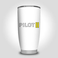 Thumbnail for Pilot & Stripes (2 Lines) Designed Tumbler Travel Mugs