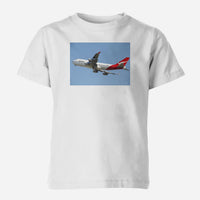 Thumbnail for Departing Qantas Boeing 747 Designed Children T-Shirts