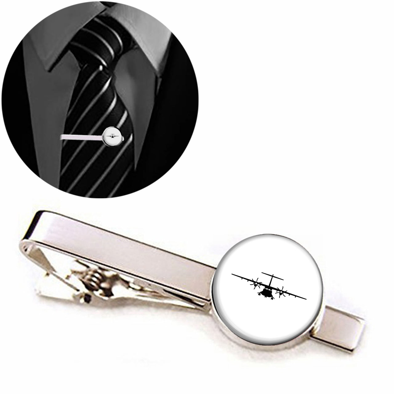 ATR-72 Silhouette Designed Tie Clips