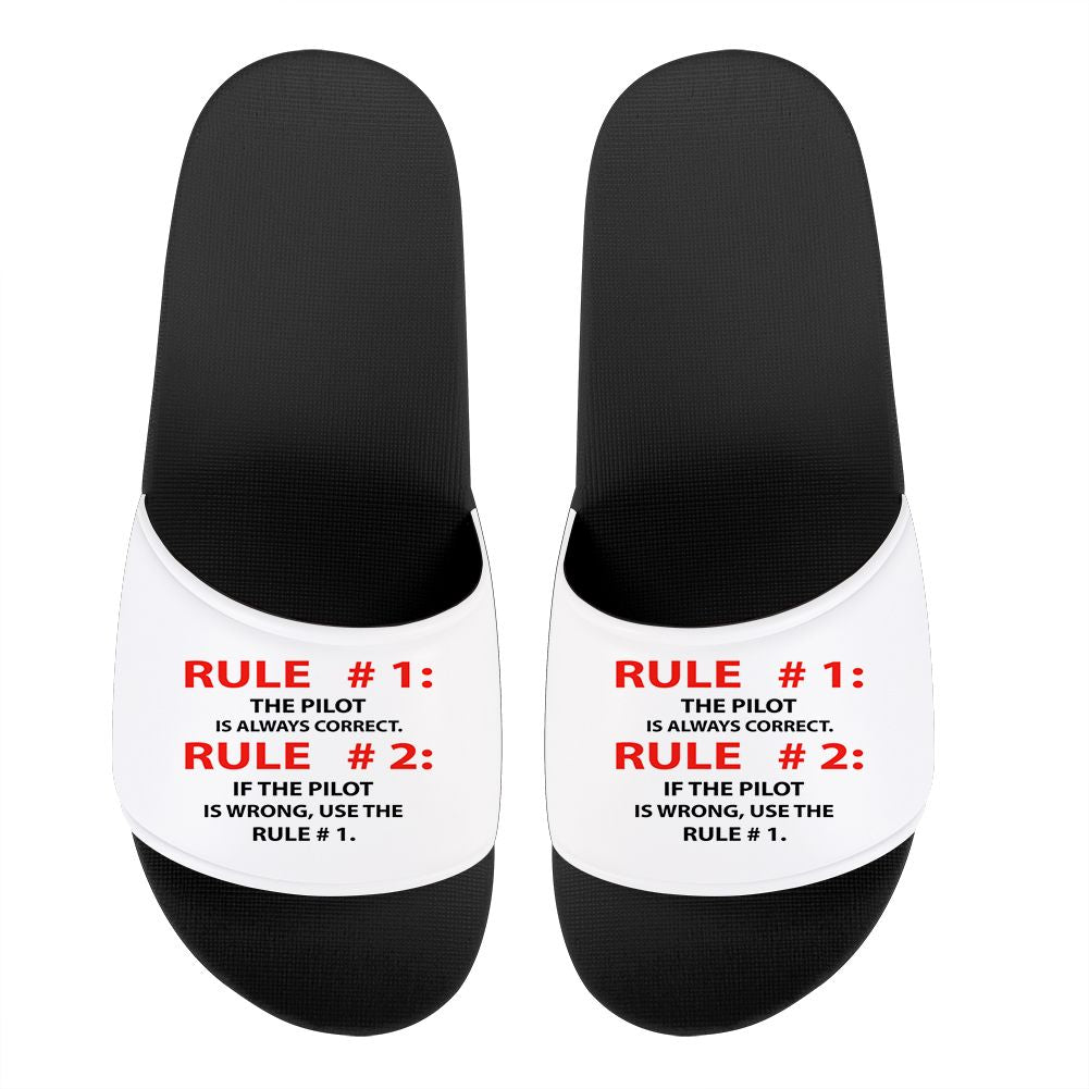 Rule 1 - Pilot is Always Correct Designed Sport Slippers