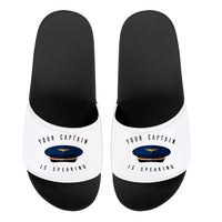 Thumbnail for Your Captain Is Speaking Designed Sport Slippers