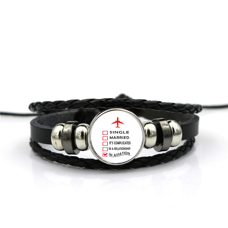 In Aviation Designed Leather Bracelets