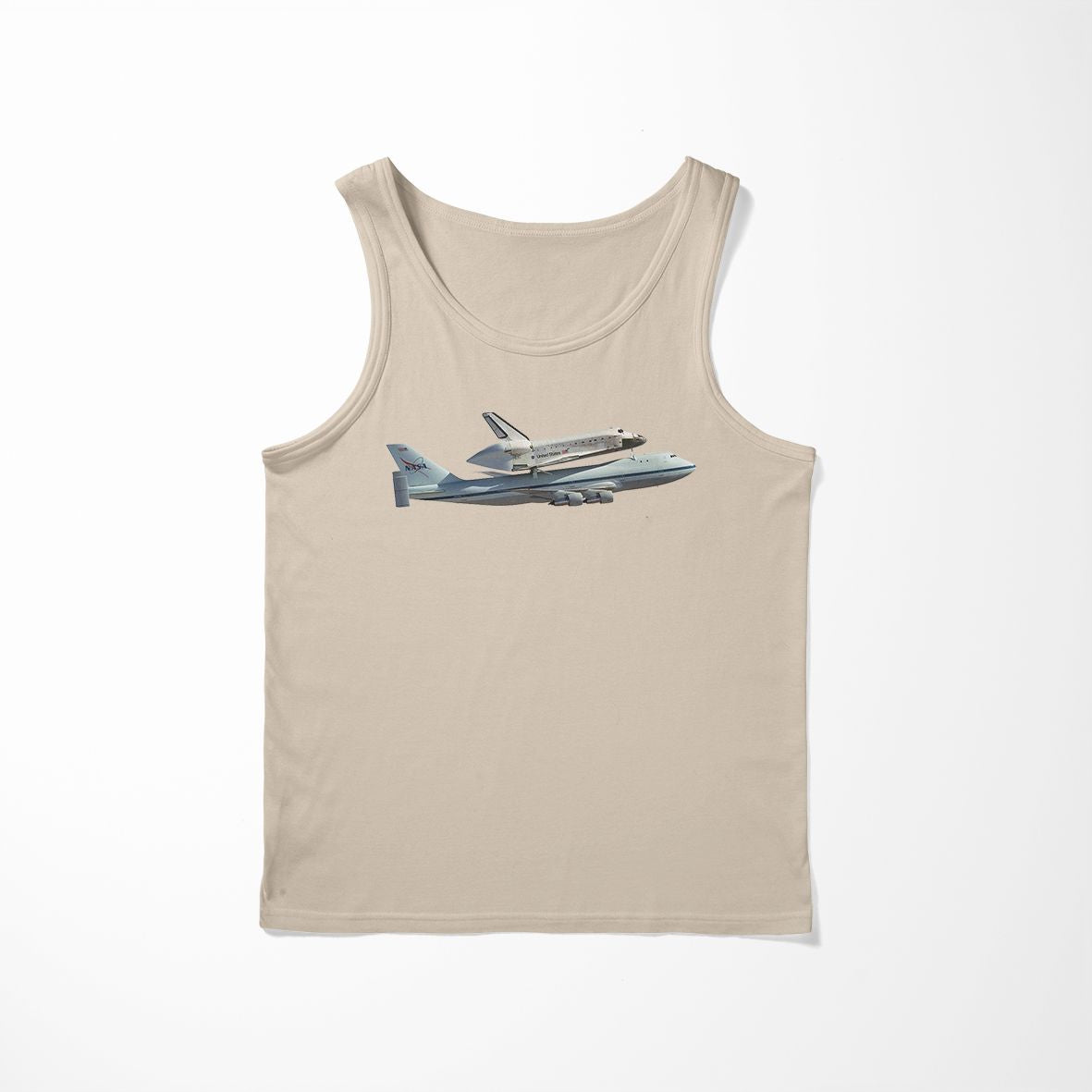 Space shuttle on 747 Designed Tank Top