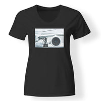Thumbnail for Amazing Aircraft & Engine Designed V-Neck T-Shirts