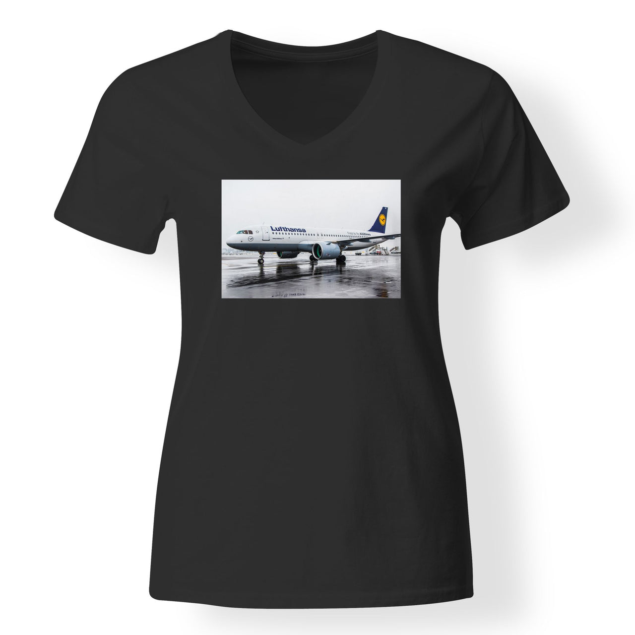 Lufthansa A320 Neo Designed V-Neck T-Shirts