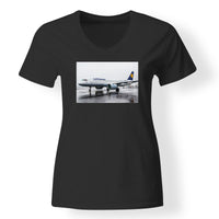 Thumbnail for Lufthansa A320 Neo Designed V-Neck T-Shirts