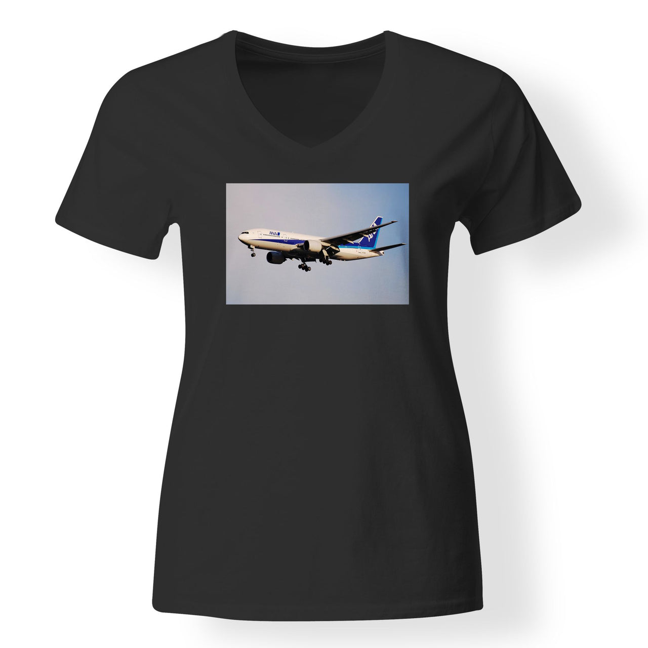 ANA's Boeing 777 Designed V-Neck T-Shirts