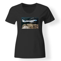 Thumbnail for Cruising United States Of America Boeing 747 Designed V-Neck T-Shirts