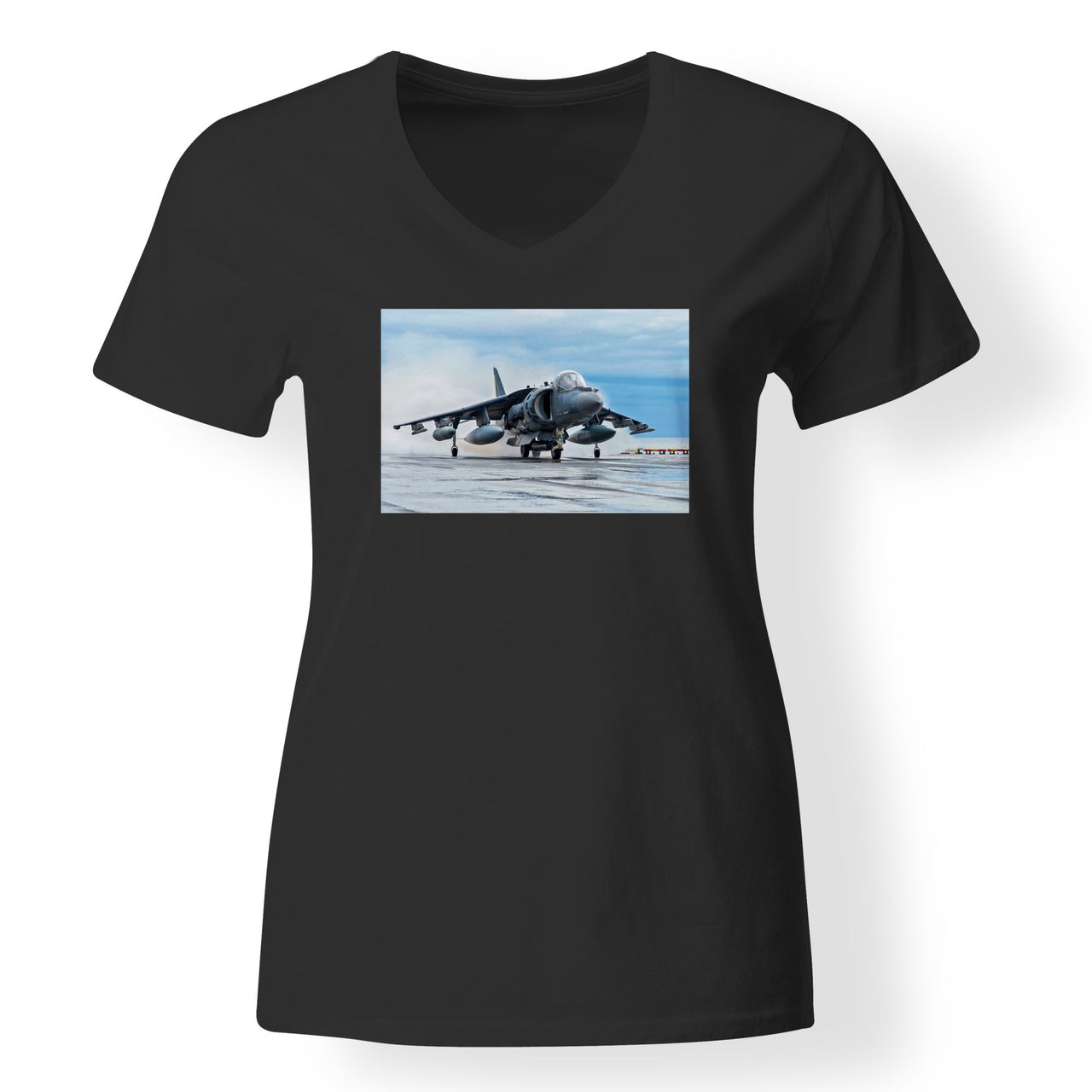 McDonnell Douglas AV-8B Harrier II Designed V-Neck T-Shirts