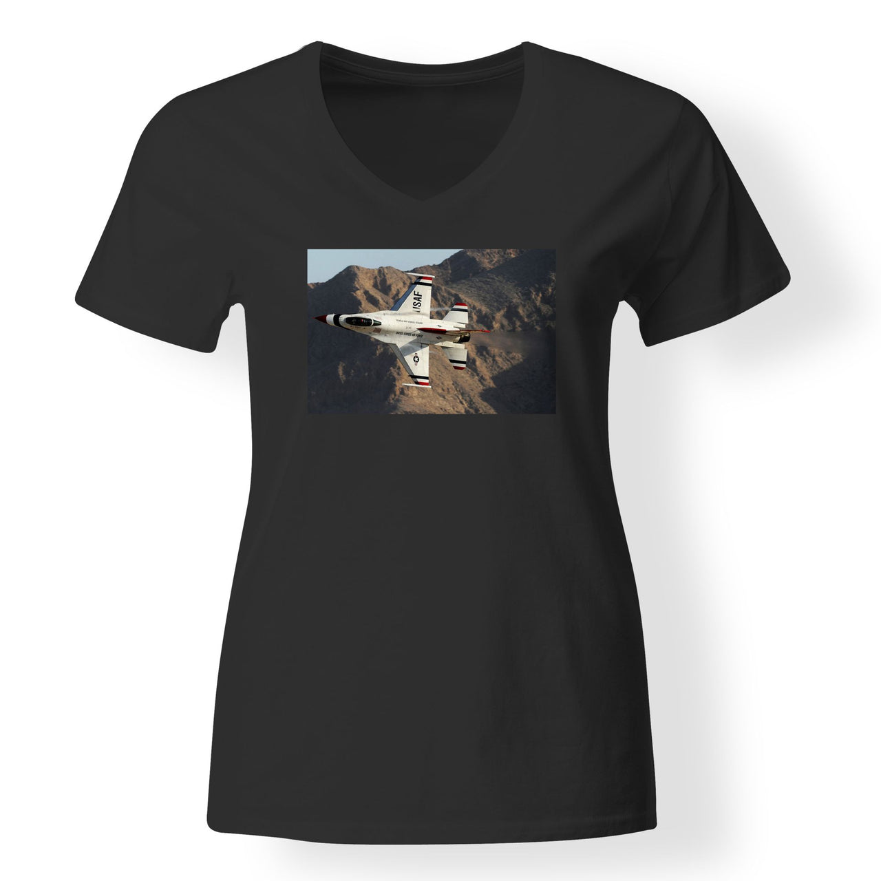 Amazing Show by Fighter Jet 16 Designed V-Neck T-Shirts