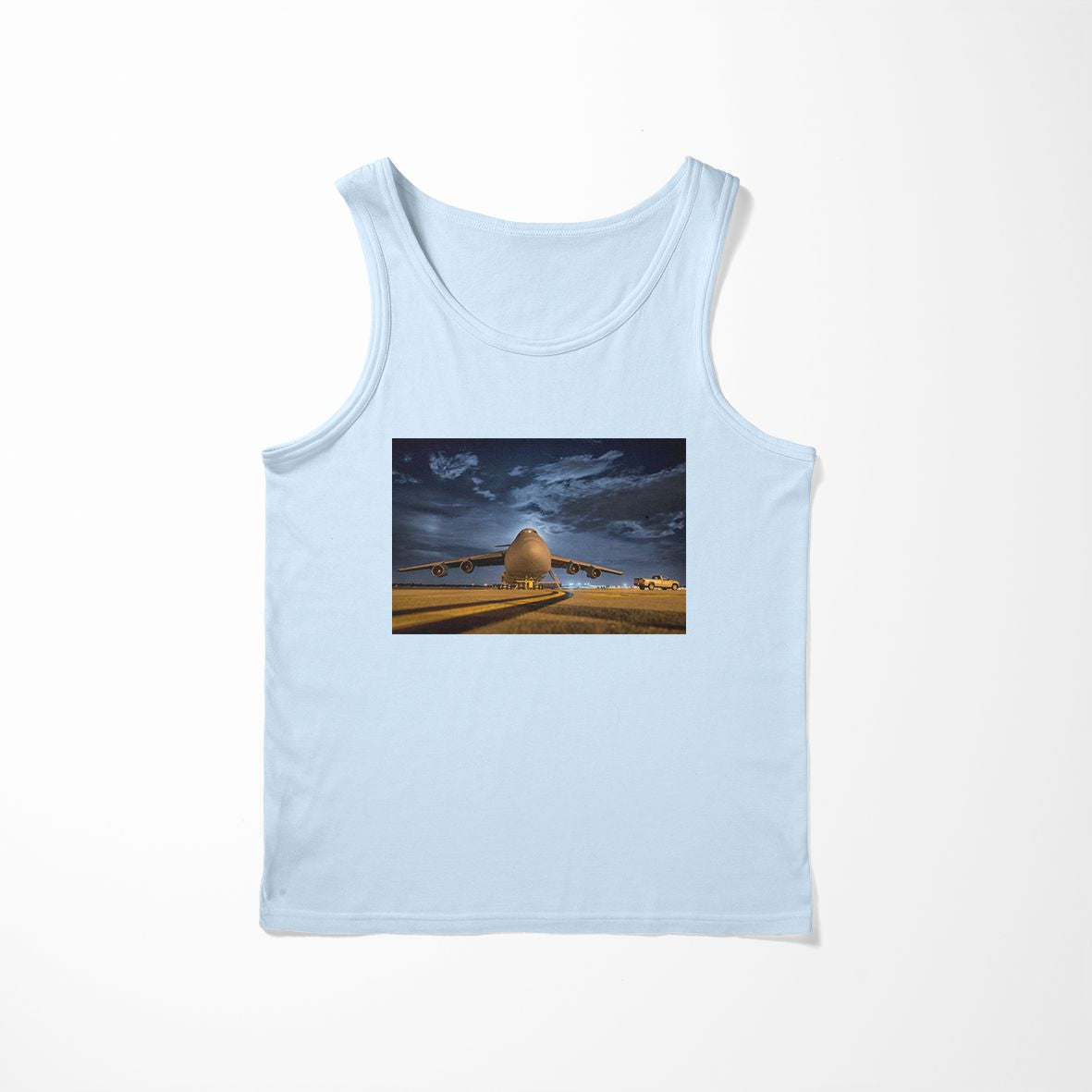 Amazing Military Aircraft at Night Designed Tank Tops