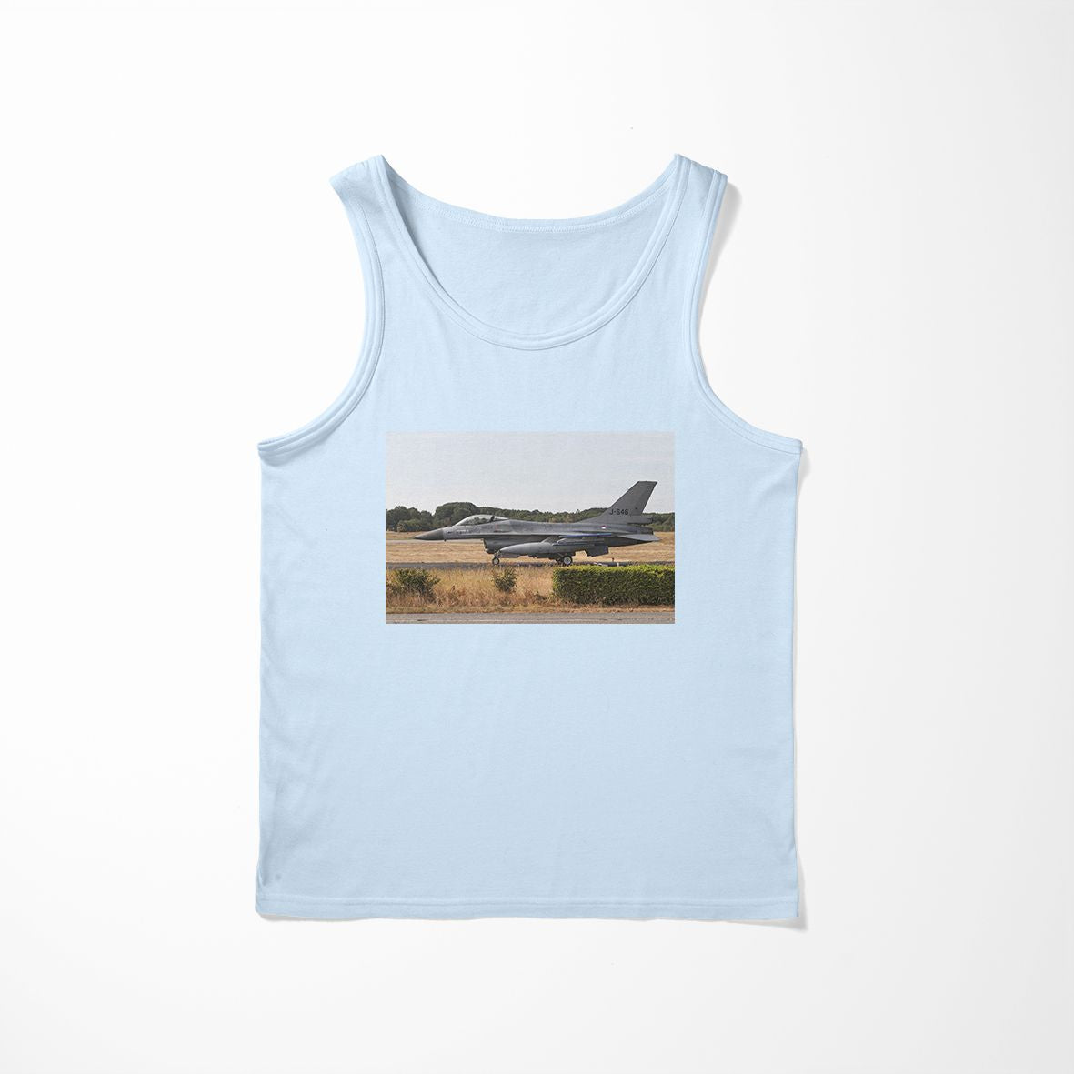 Fighting Falcon F16 From Side Designed Tank Tops