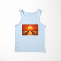 Thumbnail for Airbus A380 Towards Sunset Designed Tank Tops