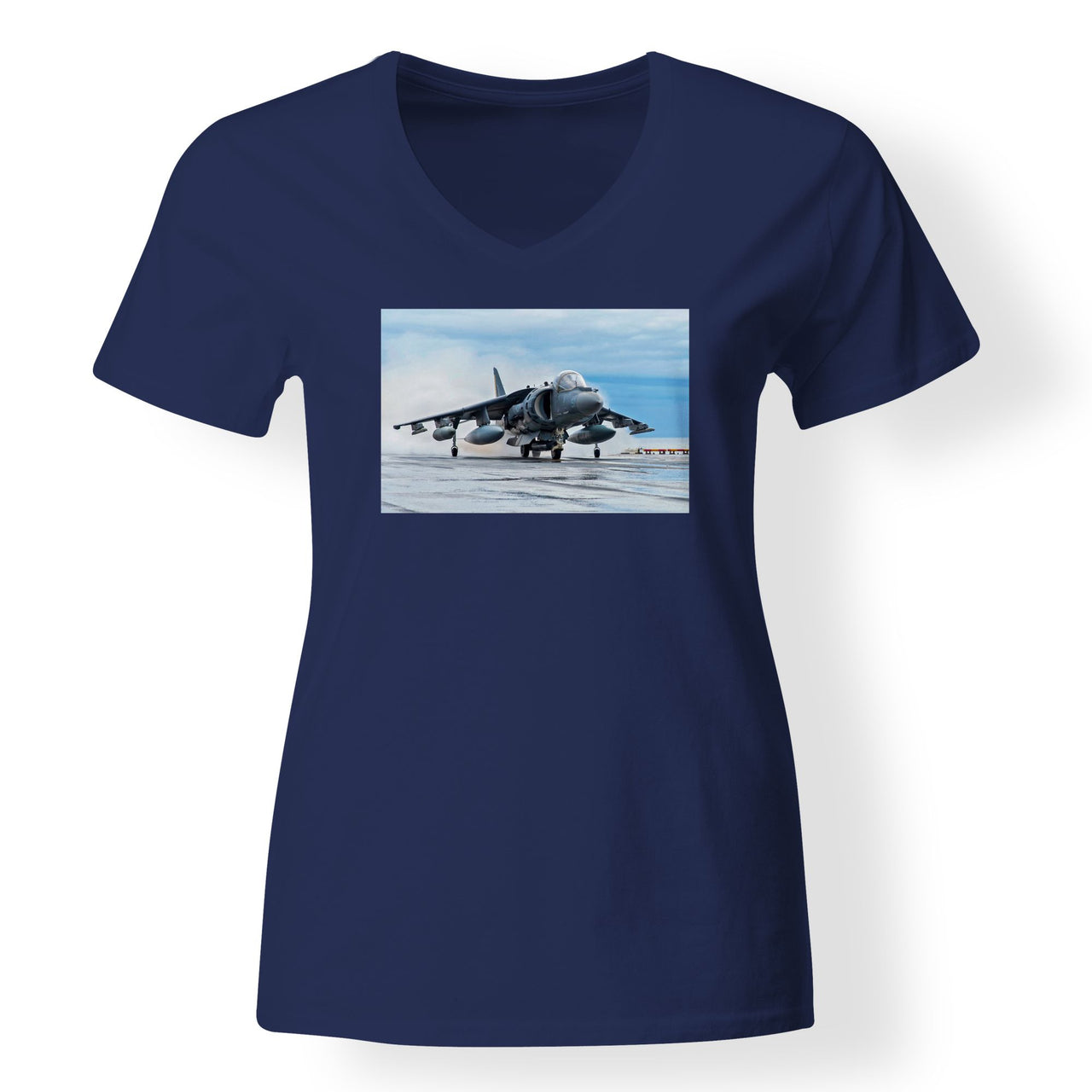McDonnell Douglas AV-8B Harrier II Designed V-Neck T-Shirts