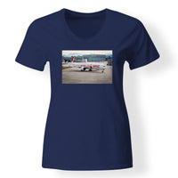 Thumbnail for Boeing 777 Swiss Foto Designed V-Neck T-Shirts