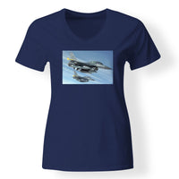 Thumbnail for Two Fighter Jets  Designed V-Neck T-Shirts