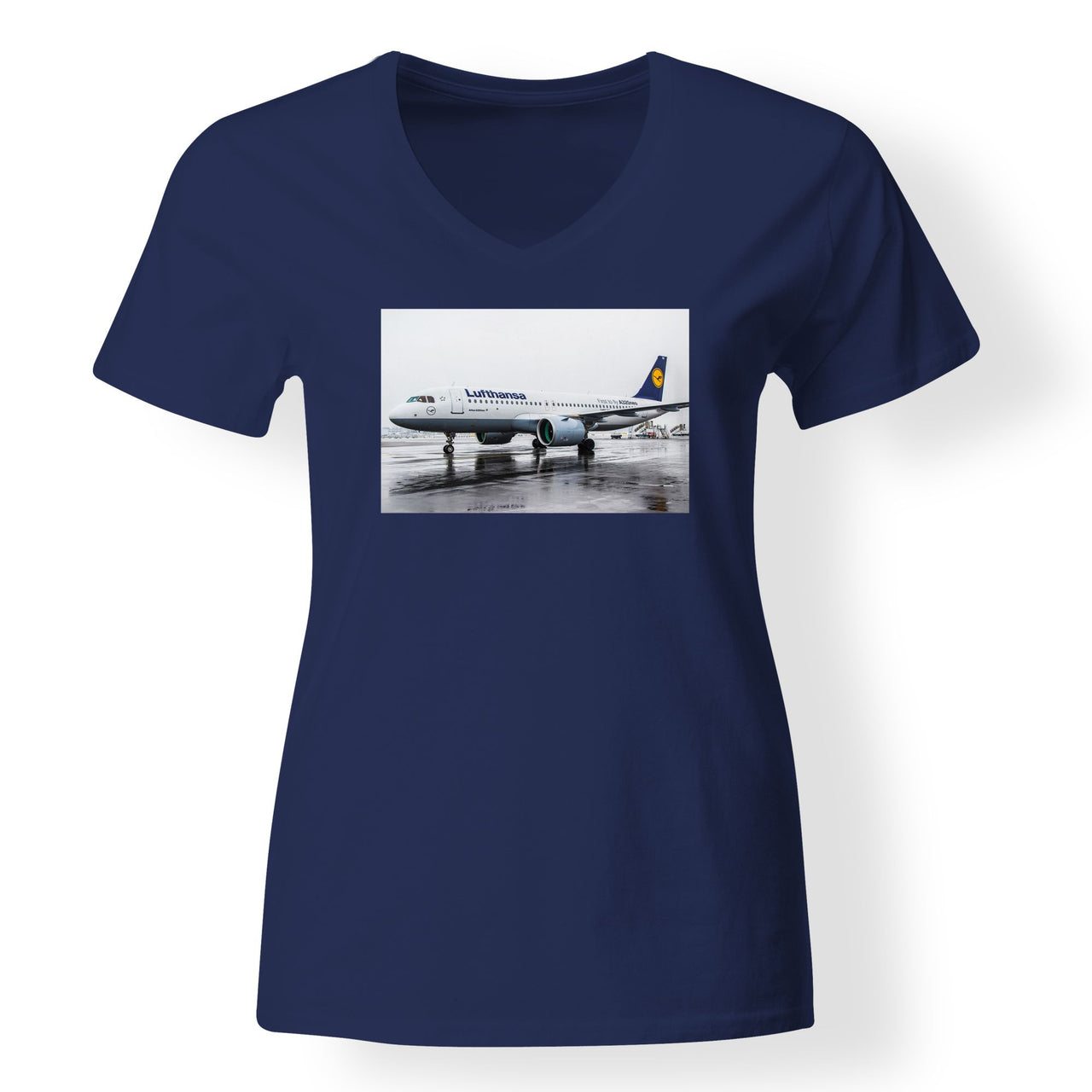 Lufthansa A320 Neo Designed V-Neck T-Shirts