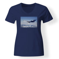 Thumbnail for Cruising Gulfstream Jet Designed V-Neck T-Shirts