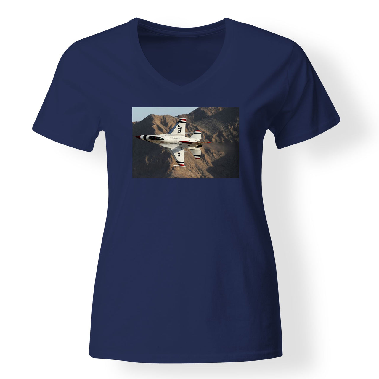 Amazing Show by Fighter Jet 16 Designed V-Neck T-Shirts