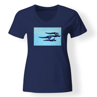 Thumbnail for US Navy Blue Angels Designed V-Neck T-Shirts