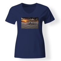 Thumbnail for Beautiful Show Airplane Designed V-Neck T-Shirts